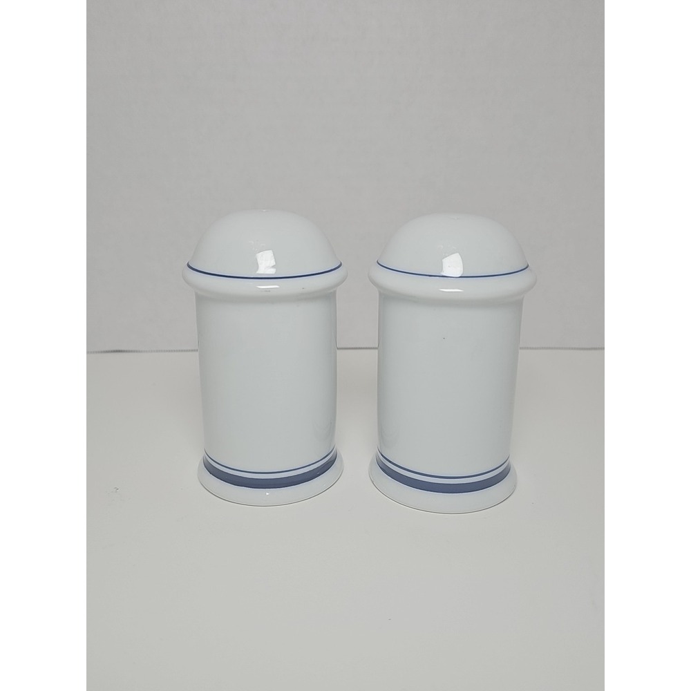 DANSK SALT & PEPPER‎ SHAKERS CHRISTIANSHAVN BLUE WHITE